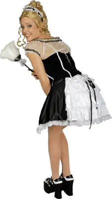 Produktbild von 40-42 schwarz-weiß Damen Zimmermädchen Hausmädchen Kostüm