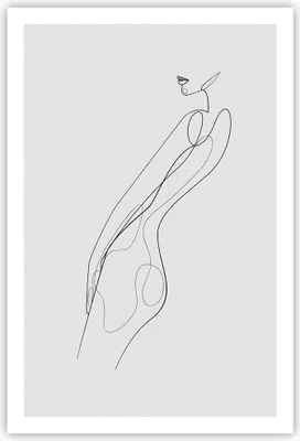 Produktbild von Poster - Poster ohne Rahmen - Kontur Frau Minimalismus - 61x91,5 cm - Wand Bild - Wanddeko - Wandbilder - Kunstposter - Wandposter - Bilder - Kunstdruck - Wanddekoration - Wandbild - P2XPA61x91-4242