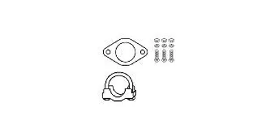 Produktbild von HJS Montagesatz Katalysator 82 32 6951 für FIAT MULTIPLA (186)
