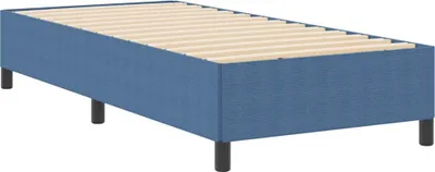 Zdjęcie produktu dla Łóżko Tapicerowane 90x200 Niebieskie Rama Łóżka ze Stelażem do Sypialni