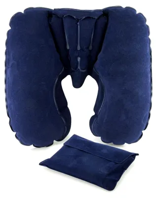 Produktbild von aufblasbares Kopfkissen - Nackenkissen mit Velourbezug