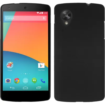 Produktbild von PhoneNatic Case kompatibel mit Google Nexus 5 - Hülle schwarz gummiert Hard-case Cover