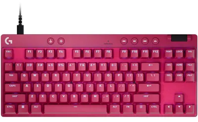 Zdjęcie produktu dla Logitech G PRO X RAPID - Klawiatura - TKL - Podwietlenie - USB - QWERTY - US International - Przecznik klawiszy: liniowy - rowy (920-013253)