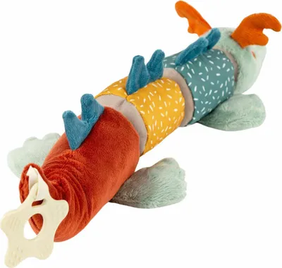 Produktbild von sigikid PlayQ Klett-Drache Yellow, Kuscheltier, Babyspielzeug, Greifspielzeug, Spielzeug, Polyester, 43228