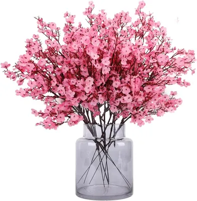 Produktbild von Kunstblumen Gypsophila 12 Stück, Rosa, für DIY Brautstrauß, Festdekoration, Tischzentren
