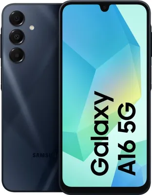 A product shot of a Samsung Galaxy A16 5G Enterprise Edition smartphone, showing both the front and back views.