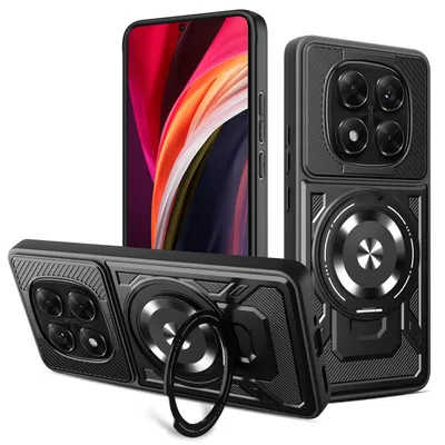 Image de Coque de protection Defender Armor Mag pour Xiaomi Redmi Note 14 Pro 5G, couleur noire