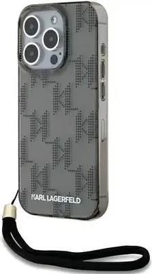 Zdjęcie produktu dla Etui Karl Lagerfeld Iml Mono Kl Pattern & Cord Na Iphone 15 Pro - Czarne
