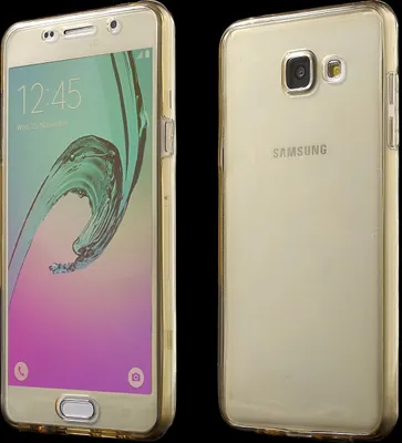 Produktbild von Crystal Case Hülle für Samsung Galaxy A3 2016 Gold Rahmen Full Body