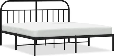 Obrázek produktu pro vidaXL Postel s čelem kovová černá 183x213 cm