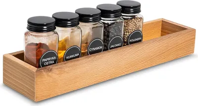 Produktbild von Creative Deco Holzbox Aufbewahrungsbox | 36 x 9 x 5 cm | Holzkiste Klein Ordnungsbox Holz Organizer Box Gewürz Organizer