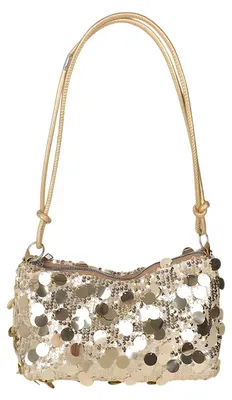 Productafbeelding van Gouden handtas, gouden tas met pailletten, glanzend, elegant, clutch, goud