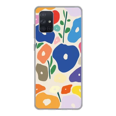 Produktbild von MuchoWow® Handyhülle Schutzhülle Hülle für Samsung Galaxy A51 5G Blume - Abstrakt - Blätter Silikon Softcase Handy Hülle - Abbildung