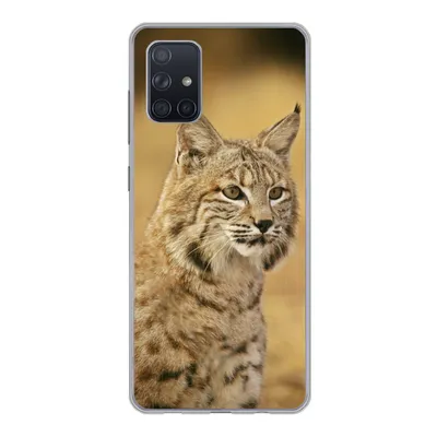 Produktbild von MuchoWow® Handyhülle Schutzhülle Hülle für Samsung Galaxy A51 Luchs - Braun - Gras Silikon Softcase Handy Hülle - Schutzabdeckung