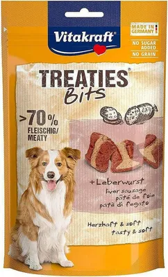 Zdjęcie produktu dla Przysmaki dla psów Vitakraft Treaties Bits z kawałkami wątróbki 120 g
