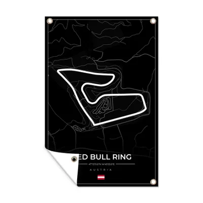Obrázek produktu pro MuchoWow® Zahradní plakáty - F1 - Závodní okruh - Red Bull Ring - Rakousko - Okruh - Černá barva - 180x120 cm - Zahradní dekorace