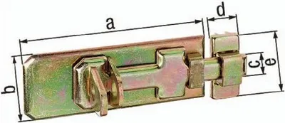 Produktbild von ALBERTS Sicherheits-Schlossriegel, m.flachem Griff, m.Schlaufe, disp., Platte LxB120x45mm