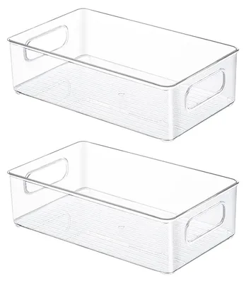 Kühlschrank-Organizer Set 2er-Pack, stapelbar, BPA-frei, 25x14x7 cm