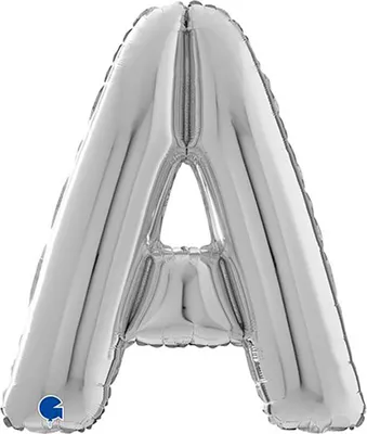 Image de Lettre géante ballon plastique 26"/66cm | Argent #A