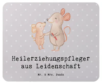 Produktbild von Mr. & Mrs. Panda Mousepad Heilerziehungspfleger Leidenschaft - Grau Pastell - Geschenk, Spruch, Lustig, Mouse Pad, computer, Mauspad, Ausbildung, laptop, mousematte