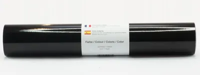 Produktbild von Kreativplotter Vinylfolie glänzend SCHWARZ 30,5x300 cm