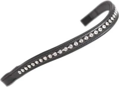 Immagine prodotto di Aviemore - Fascia per cavalli con strass, pelle ER1030 (intera) (nero/trasparente)