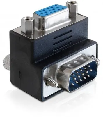 Immagine prodotto di Delock 65247 VGA Adapter Delock D-Sub15 -> D-Sub15 St/Bu, 270° gewinkelt