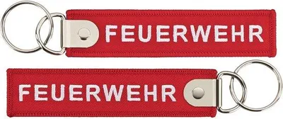 Image de Porte-clés pompiers rouge 120 x 27 mm