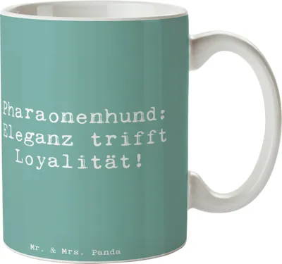 Produktbild von Mr. & Mrs. Panda Tasse Spruch Pharaonenhund Eleganz - Meeresbrise - Geschenk, schöne, Kaffeebecher, Hunderassen Pflege, Hunderasse, Eigenschaften, edle Rasse, Kaffeetasse