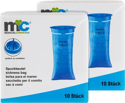 Produktbild von Medicalcorner24 Spuckbeutel 1,5 L Aufnahmekapazität , latexfrei, 20 Stk.