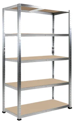 Immagine prodotto di Scaffale metallico, regolabile in altezza, capacità portante di 1000 kg, colore bianco, dimensioni 90x40 cm