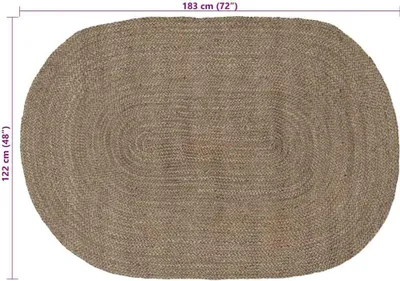 Immagine prodotto di vidaXL Tappeto da salotto Grigio 122 x 183 cm Juta
