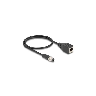 Obrázok produktu pre DeLOCK 60621, 0,5 m, Cat5e, S/FTP (S-STP), M12, RJ-45, Čierna