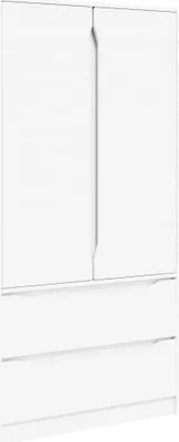 Image de Armoire avec tiroir Blanc 79,5 x 49 x 156 cm Bois d’ingénierie