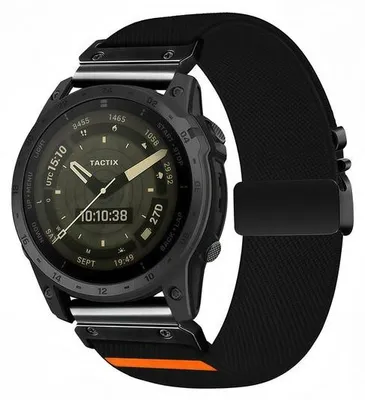 Produktbild von By Qubix Nylon Armband mit Fallschluss - Schwarz - passend für Garmin Fenix 7X / 6X / 5X