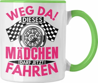 Produktbild von Trendation - Führerschein Bestanden Geschenk Tasse Spruch Mädchen Frauen (Grün)
