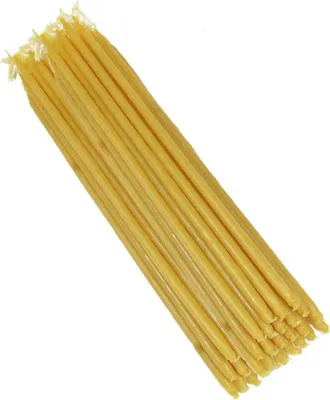 Produktbild von 2517g (ca. 500 St.) Kerzen 100% Bienenwachs L 19cm Handarbeit Griechenland 36266