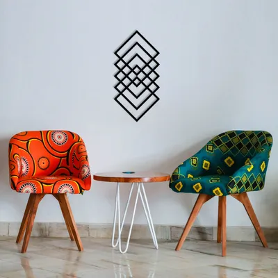 Produktbild von Wallity, Geometry- ENZ1152, Schwarz, Sonstige Wohndekorationen, 30 x 60 cm, 100% Metall (Dicke: 1