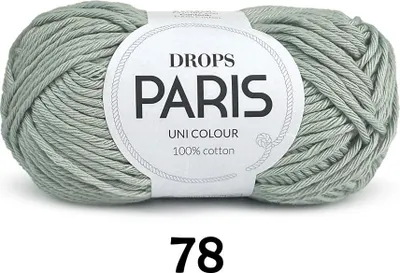 Produktbild von DROPS Paris Baumwollgarn 78 Pfefferminz, ®, weich & atmungsaktiv, ideal für Anfänger