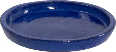 Produktbild von Dehner Untersetzer für Blumentopf Dang, rund, Ø ca. 28 cm, Höhe ca. 4 cm, Keramik, glasiert, dunkelblau