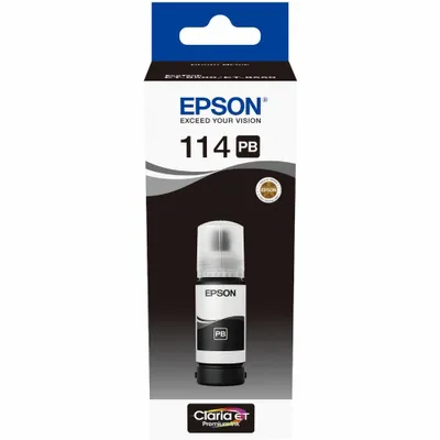 Obrázek produktu pro Epson 114, Originální, Černá fotografická, Epson, EcoTank ET-8550 EcoTank ET-8500, Standardní výtěžnost, 70 ml