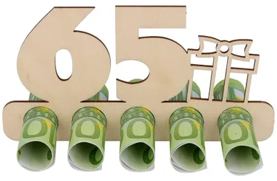 Produktbild von Lustiges Geldgeschenk | Geschenkkartenverpackung | Geschenk zum 65. Geburtstag