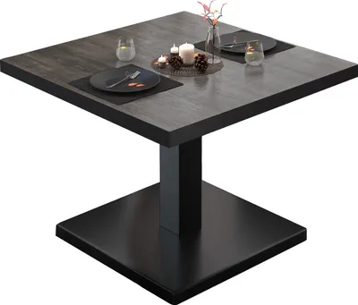 Produktbild von BM | Bistro Loungetisch | B:T:H 60 x 60 x 41 cm | Wenge / Schwarz | Bistro Tisch Loungetisch