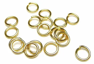 Produktbild von Vintageparts Stabile Biegeringe Goldfarben 6 mm 100 Stück