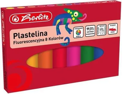 Obrázek produktu pro Fluorescenční plastelína 8 barev