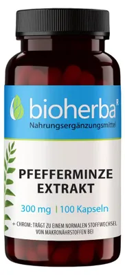 Obrázek produktu pro Extrakt z máty peprné 300 mg – 100 kapslí – Bioherba