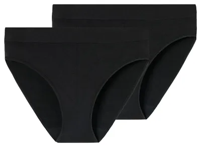 Produktbild von Schiesser Damen Rioslip 2-Pack Casual Seamless - schwarz - Größe S
