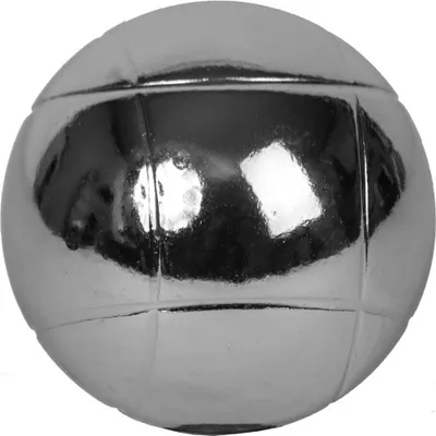Produktbild von Enero Boule Kugel Ø 73 mm – Petanque Spielball – verchromter Stahl, Modell Wz.2, silber