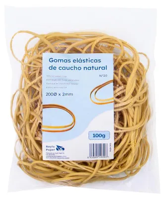 Productafbeelding van Rubberen elastieken 100% Natuurlijk Rubber - 200 Ø x 2 mm, 100 g