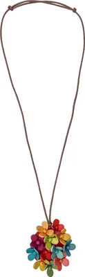 Produktbild von Kurze Kette Chona mit rundem Blütenanhänger von collezione alessandro